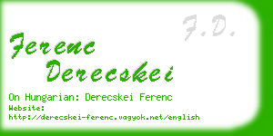 ferenc derecskei business card